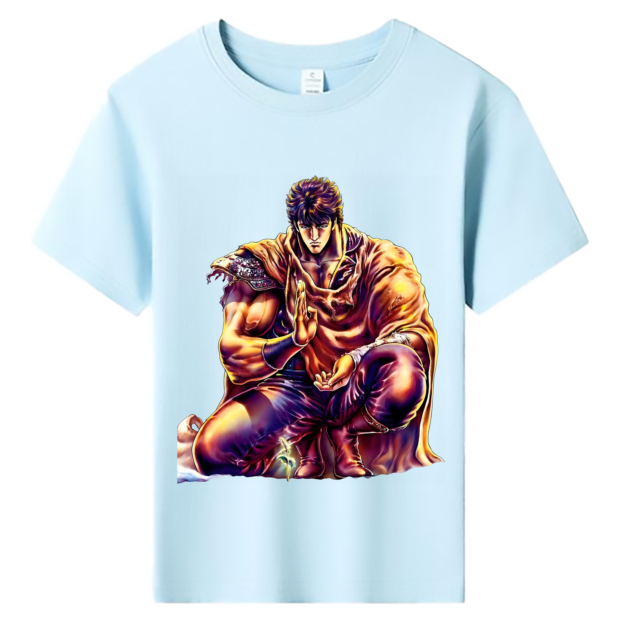 （画像用） 北斗の拳 Fist of the North Star 綿100％キッズTシャツ（フロントプリント）